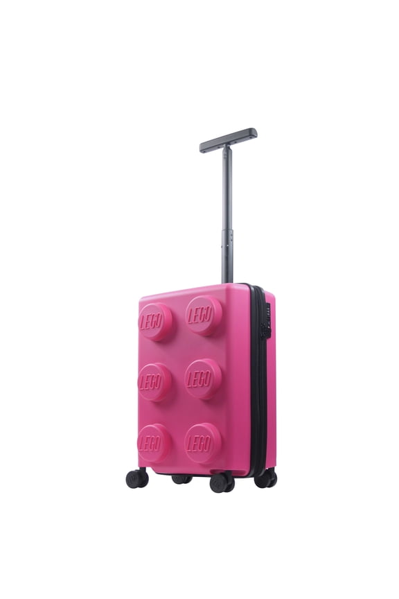 22 Inch Rolling Luggage, Signature Trolley Expandable Hardshell Carry On Suitcase with Spinner Wheels, Pink