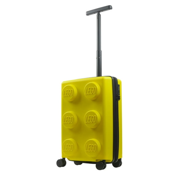 LEGO 22 Inch Rolling Luggage, Signature Trolley Expandable Hardshell Carry On Suitcase with Spinner Wheels, Yellow