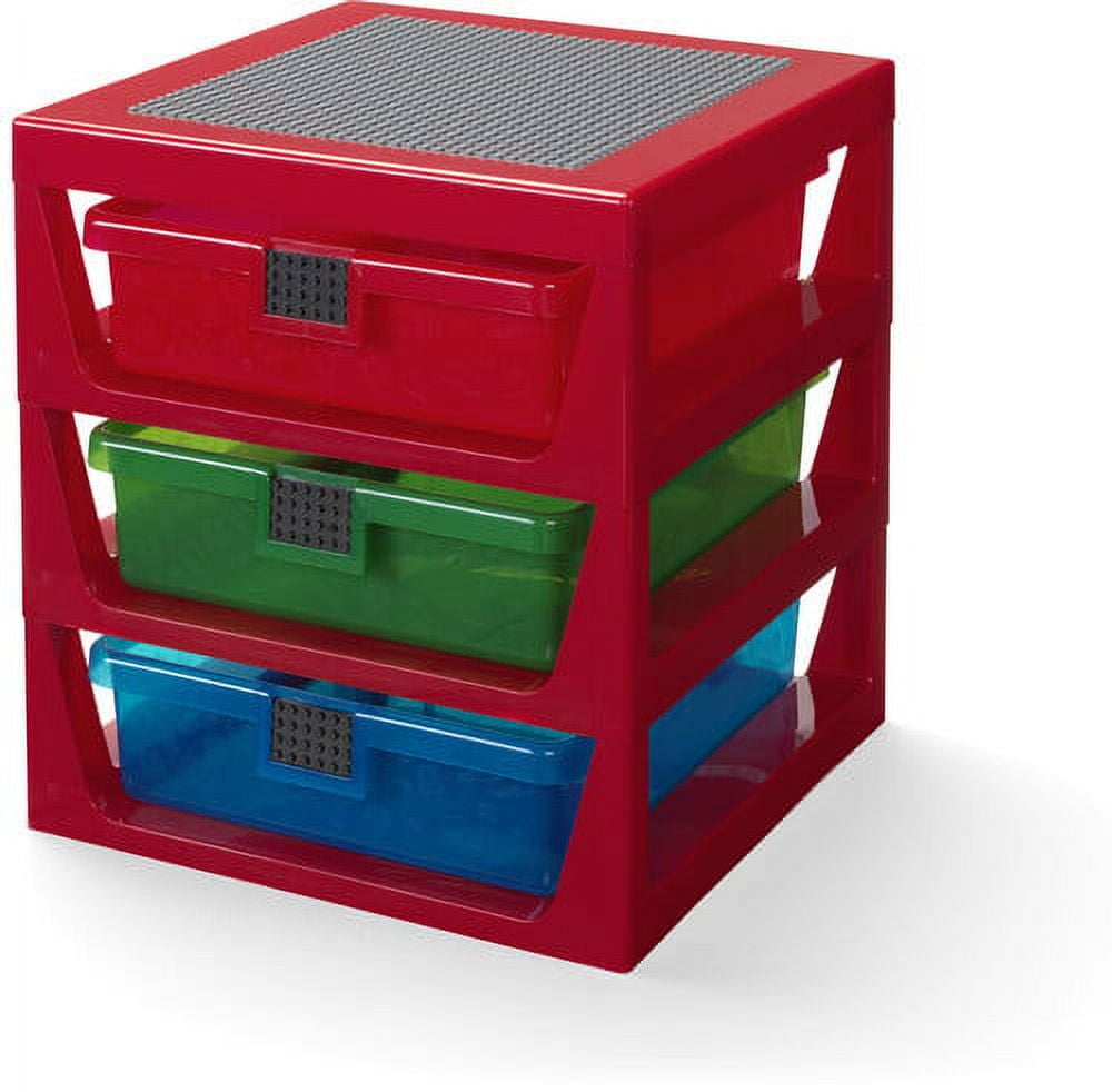 Lego 3-Drawer Storage Rack Gray