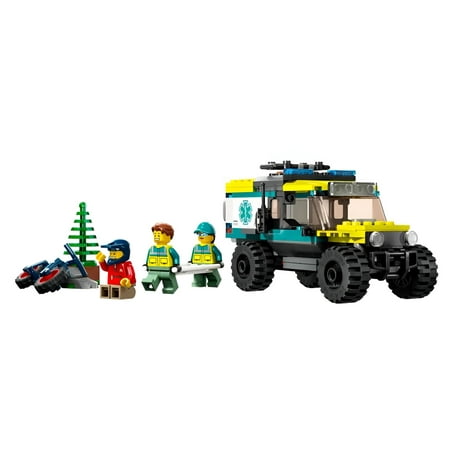 LEGO City 4x4 Off-Road Ambulance Rescue 162 Piece Building Set 40582