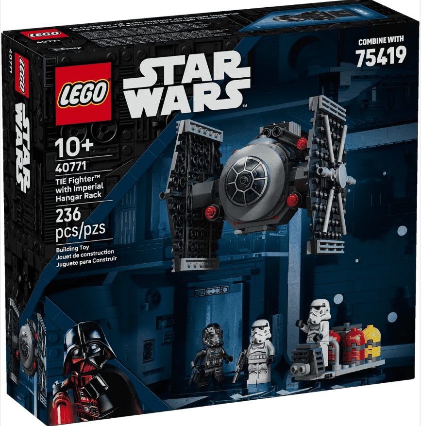 LEGO 40771 Star Wars TIE Fighter with Imperial Hangar Rack