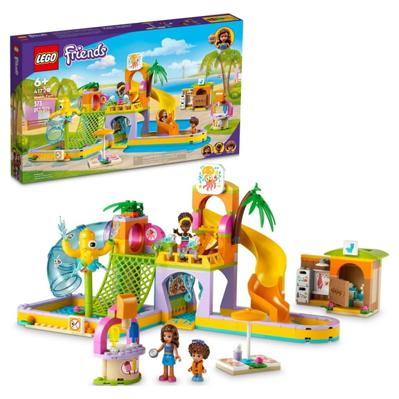 LEGO 41720 Friends Water Park Set 41720 Swimming Pool and Slides, Heartlake City Summer Toy for Kids Aged 6 Plus, Birthday Gift Idea