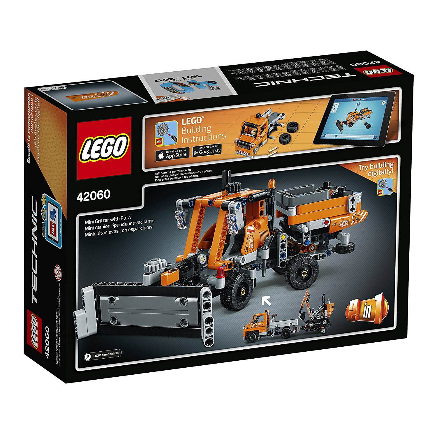 LEGO 42060 Technic Roadwork Crew Truck & Vehicle Building Block Set - Walmart.com