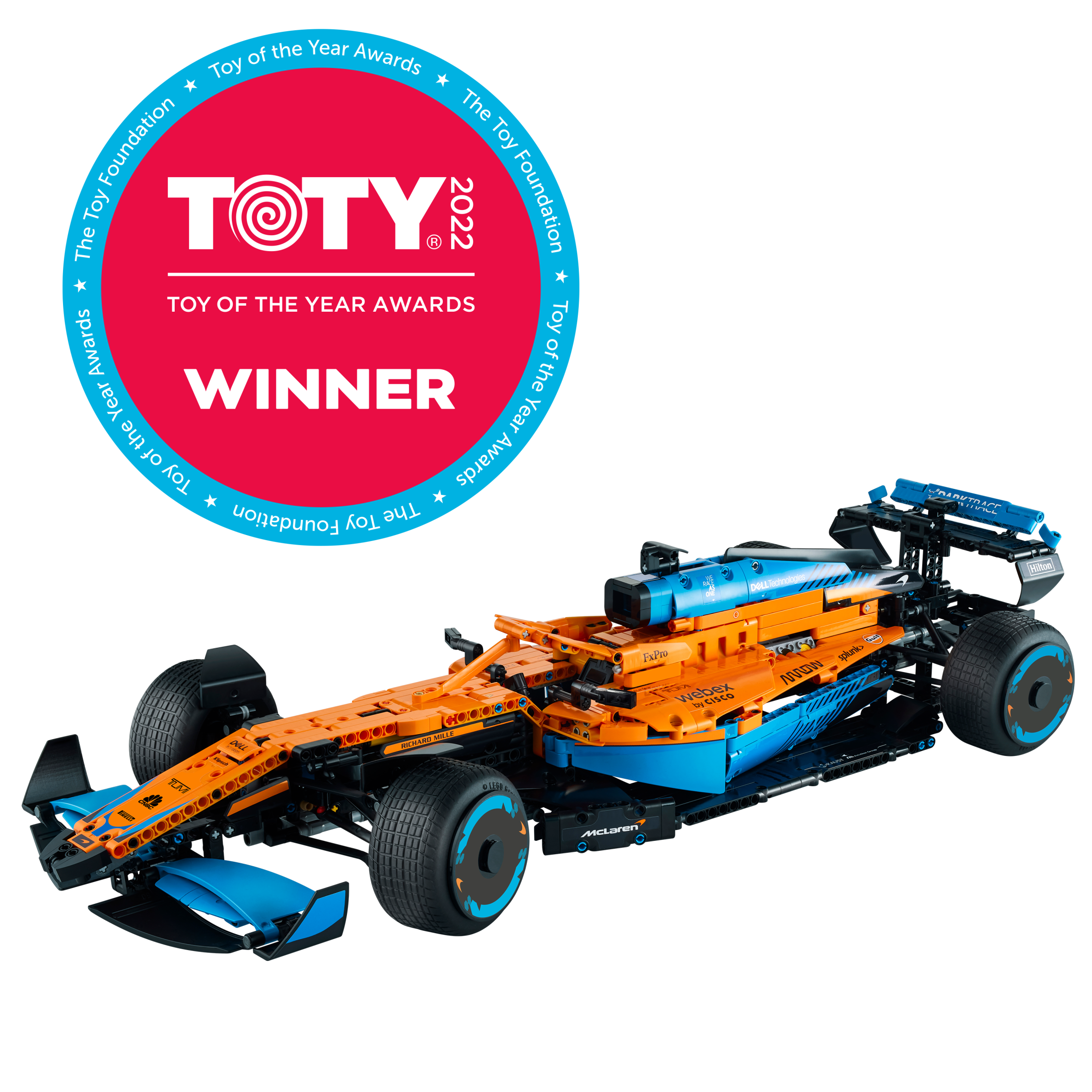 LEGO 42141 Technic McLaren Formula 1 2022 Replica Race Car Model Building Kit, F1 Motor Sport Set Birthday Gift Idea for Adults, Men, Women, Him, Her, Husband, Collectible Home Decor - image 1 of 9