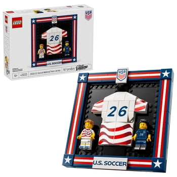LEGO Editions 2026 U.S. Soccer National Team Jersey - Building Set for Boys & Girls, Ages 10+ - Collectible Soccer Gift for Kids - Bedroom or Shelf Decor for Sports Fans - 43033