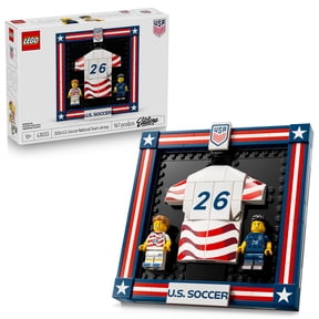 LEGO Editions 2026 U.S. Soccer National Team Jersey - Building Set for Boys & Girls, Ages 10+ - Birthday Gift - Bedroom or Shelf Decor for Sports Fans - 43033