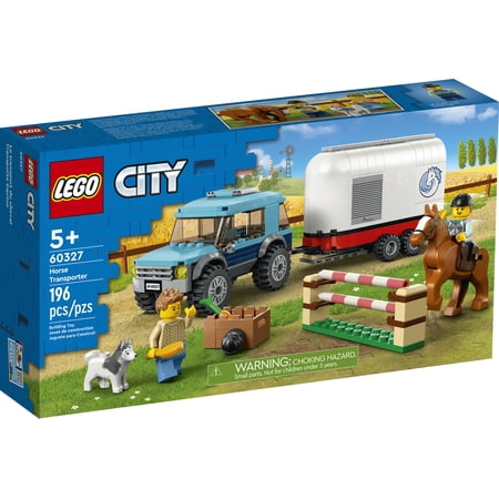 LEGO 60327 City Great Vehicles Horse Transporter Set, with SUV Toy Car, Trailer, Horse Figure and Jump, Gift Idea for Grandchildren, Kids, Boys & Girls Ages 5 and Up