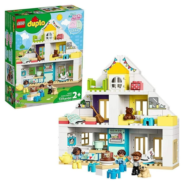 LEGO 6288675 DUPLO Town Modular Playhouse 10929 Building Set for Toddlers, 129 Pieces