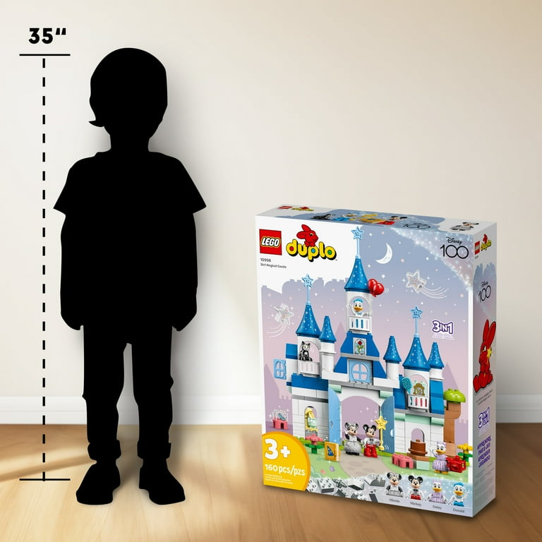 LEGO DUPLO Disney 3in1 Magic Castle 10998 Building Set for Family Play with 5 Disney Figures Including Mickey Minnie and Their Friends Magical