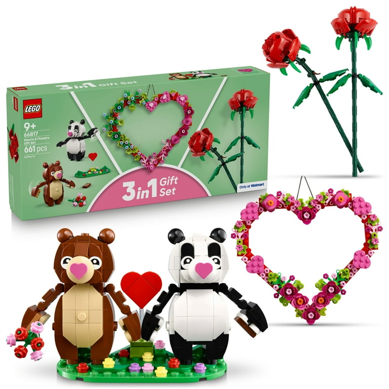 LEGO Hearts & Flowers Gift Set: Building Toy for Kids, Ages 9+, 3