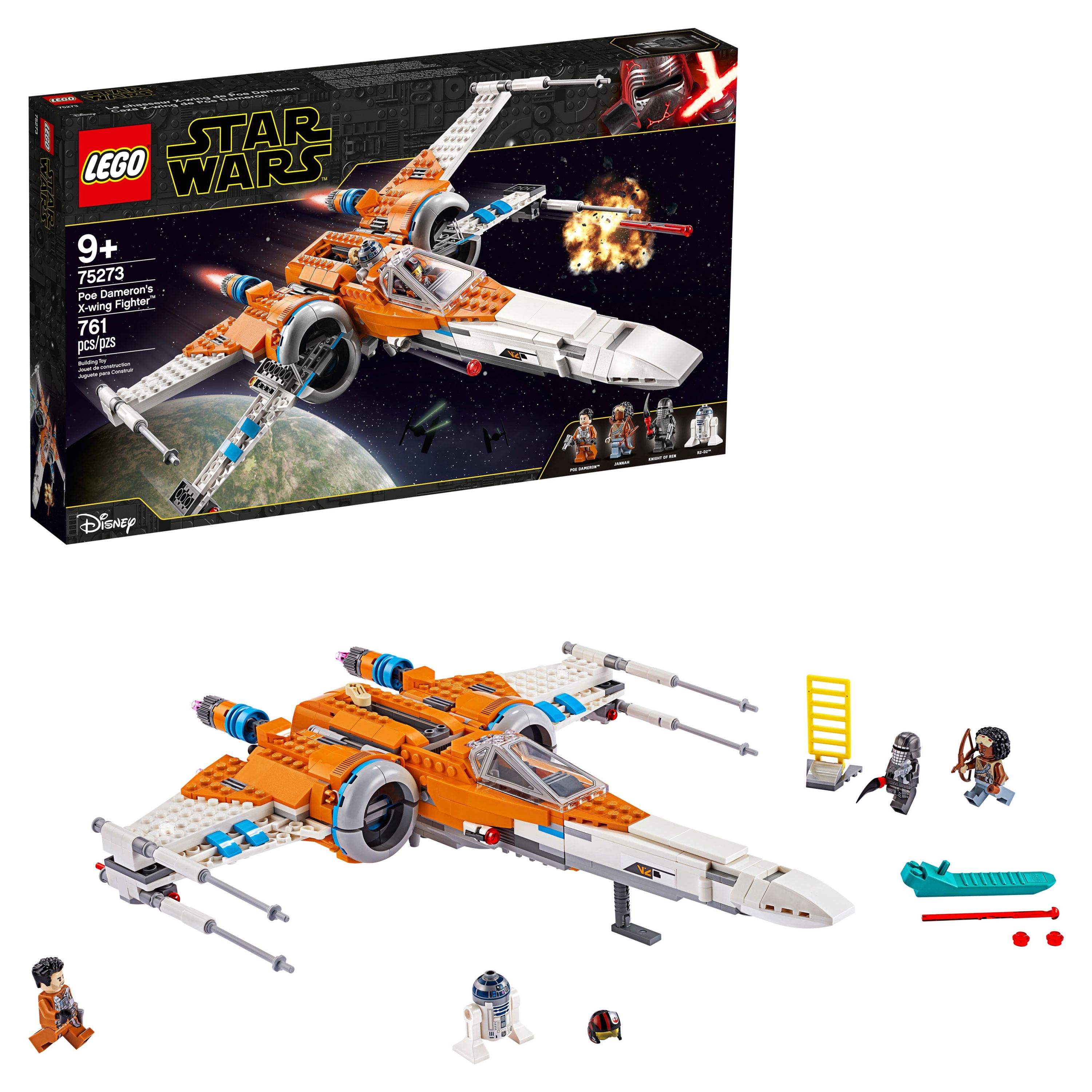 LEGO 75273 Star Wars Poe Dameron's X-wing Fighter Building Kit, 761 Pieces - image 1 of 7