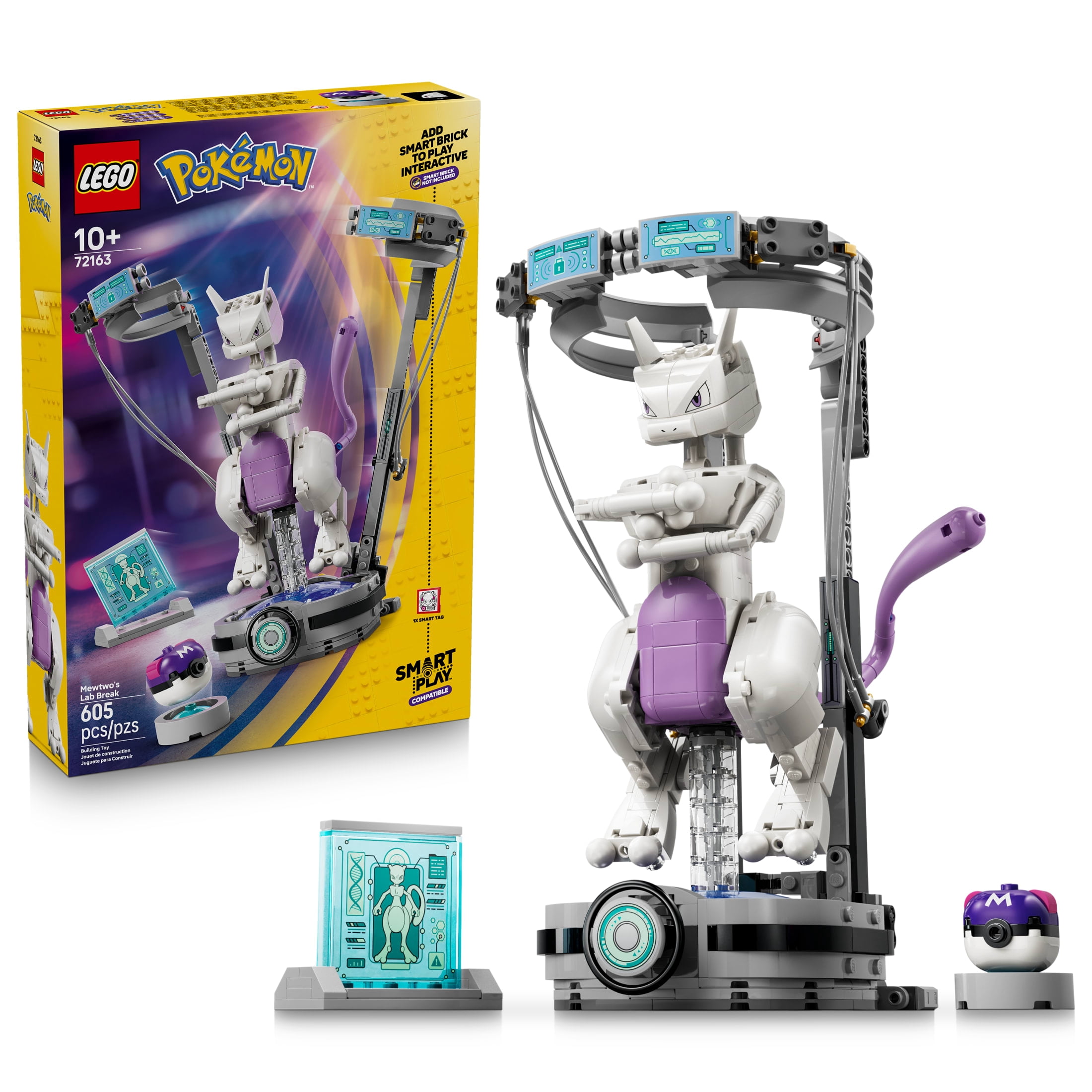 LEGO Pokémon SMART Play: Mewtwo's Lab Break - Compatible Set with