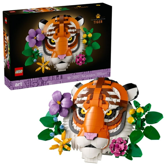 LEGO Art The Fauna Collection  Tiger,  Building Set for Adults 18+ - New Home or Housewarming Gift Idea - Collectible DIY Kit for Men and Women Who Enjoy Arts and Crafts - 31217