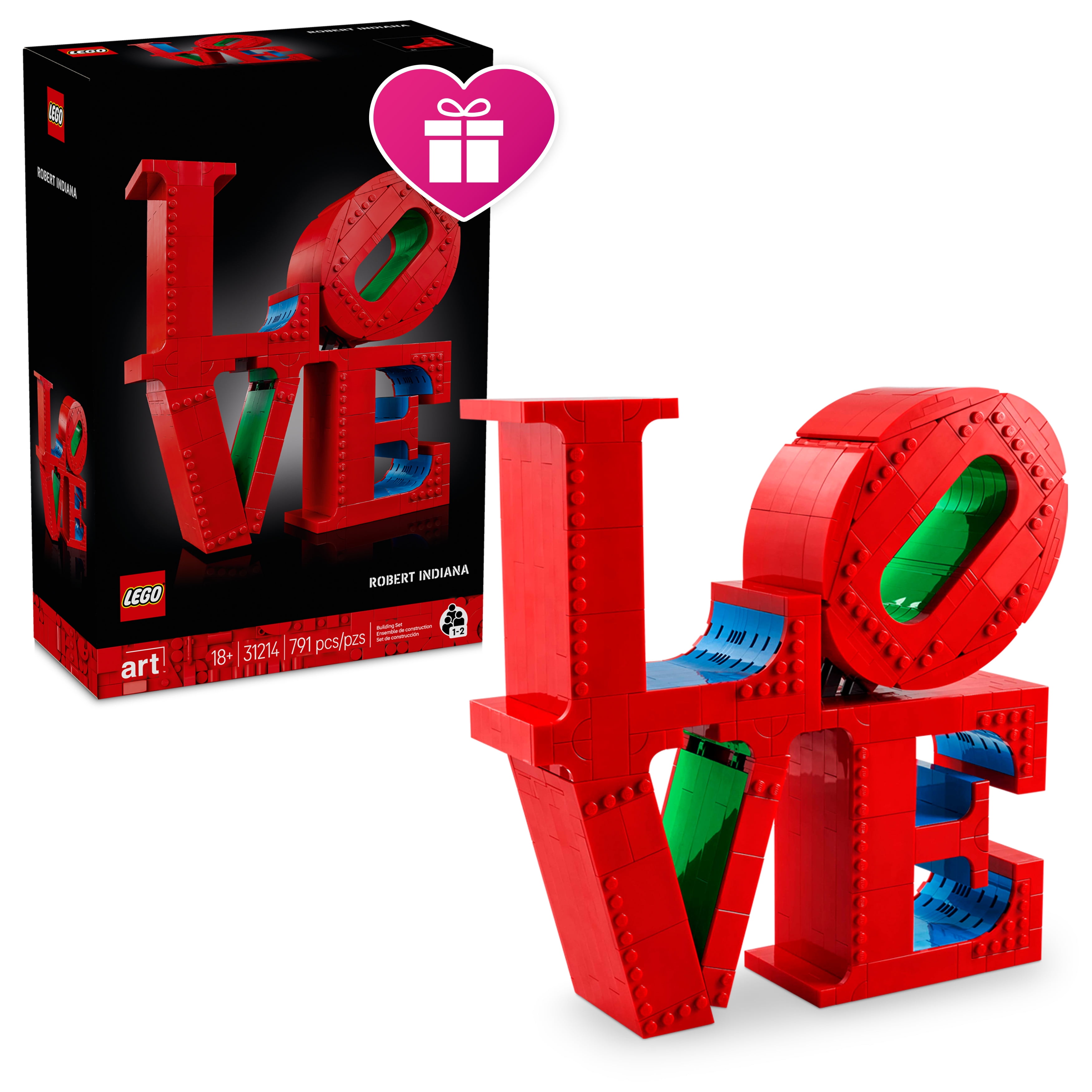 LEGO Art Love Collectible Building Set - DIY Kit for Adults, Ages 18+ - Gift for Wedding, Bridesmaids - Wedding Decoration to Display on Table - 31214