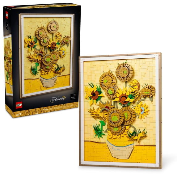 LEGO Art Vincent van Gogh – Sunflowers Building Set for Adults - Home Decor Idea - Brick Built Painting - Gift for Birthdays - 31215