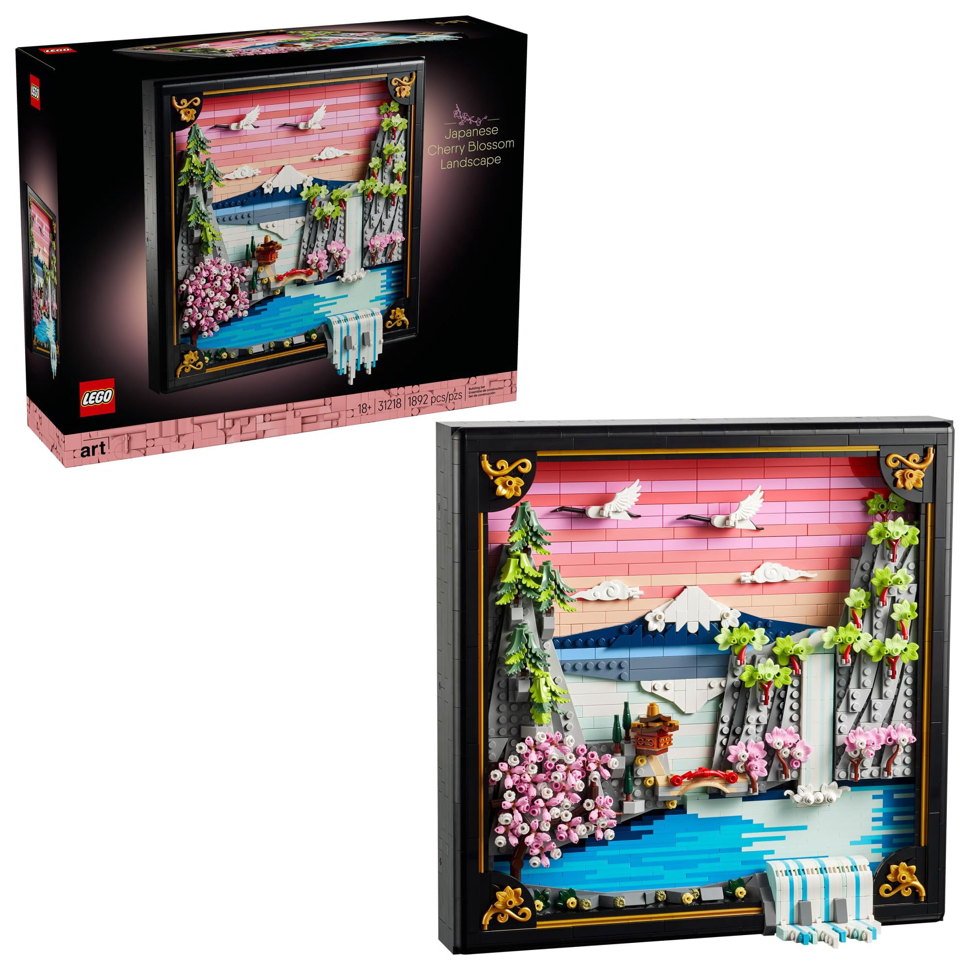 LEGO, Art Japanese Cherry Blossom Landscape Set, 31218, Wall Decor