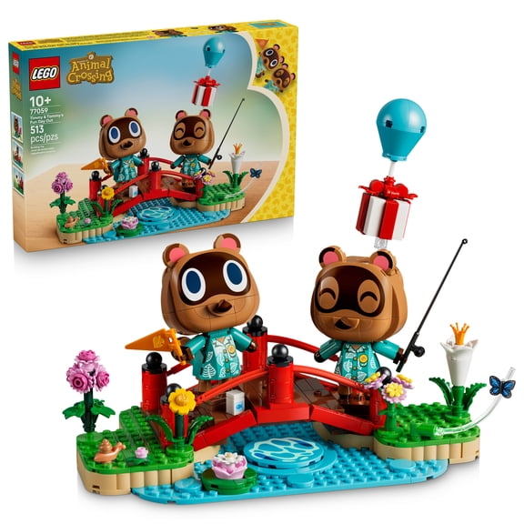 LEGO Animal Crossing Timmy & Tommy's Fun Day Out - Collectible Building Toy for Girls & Boys, Ages 10+ - Build and Display Model - Kids Bedroom or Bookshelf Decor - Gift for Fans - 77059