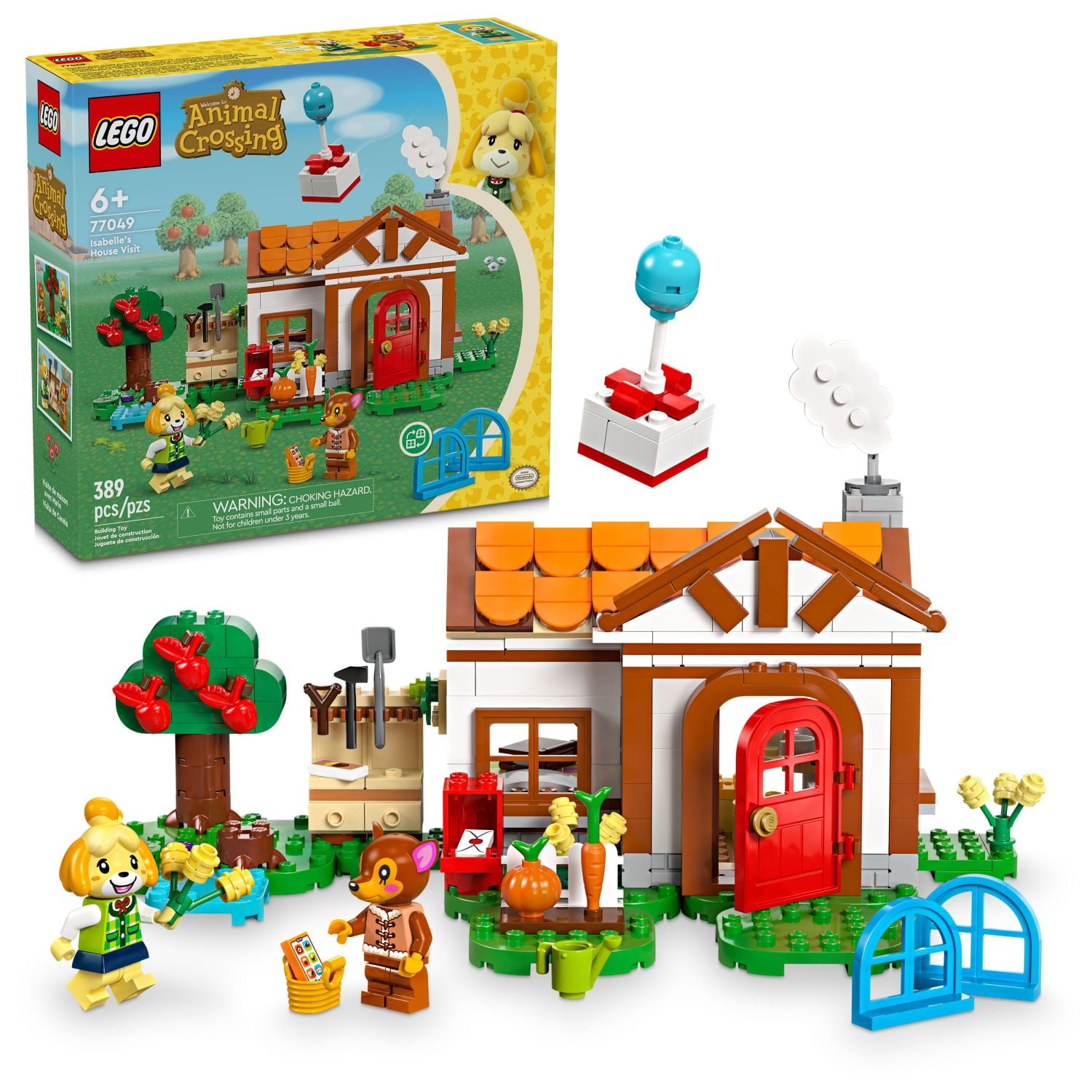 LEGO Animal Crossing Isabelles House Visit, Buildable Creative Toy for Kids, Includes Fauna and more Animal Crossing Toy Figures, Video Game Toy, Birthday Gift for Girls and Boys Ages 6 and Up, 77049