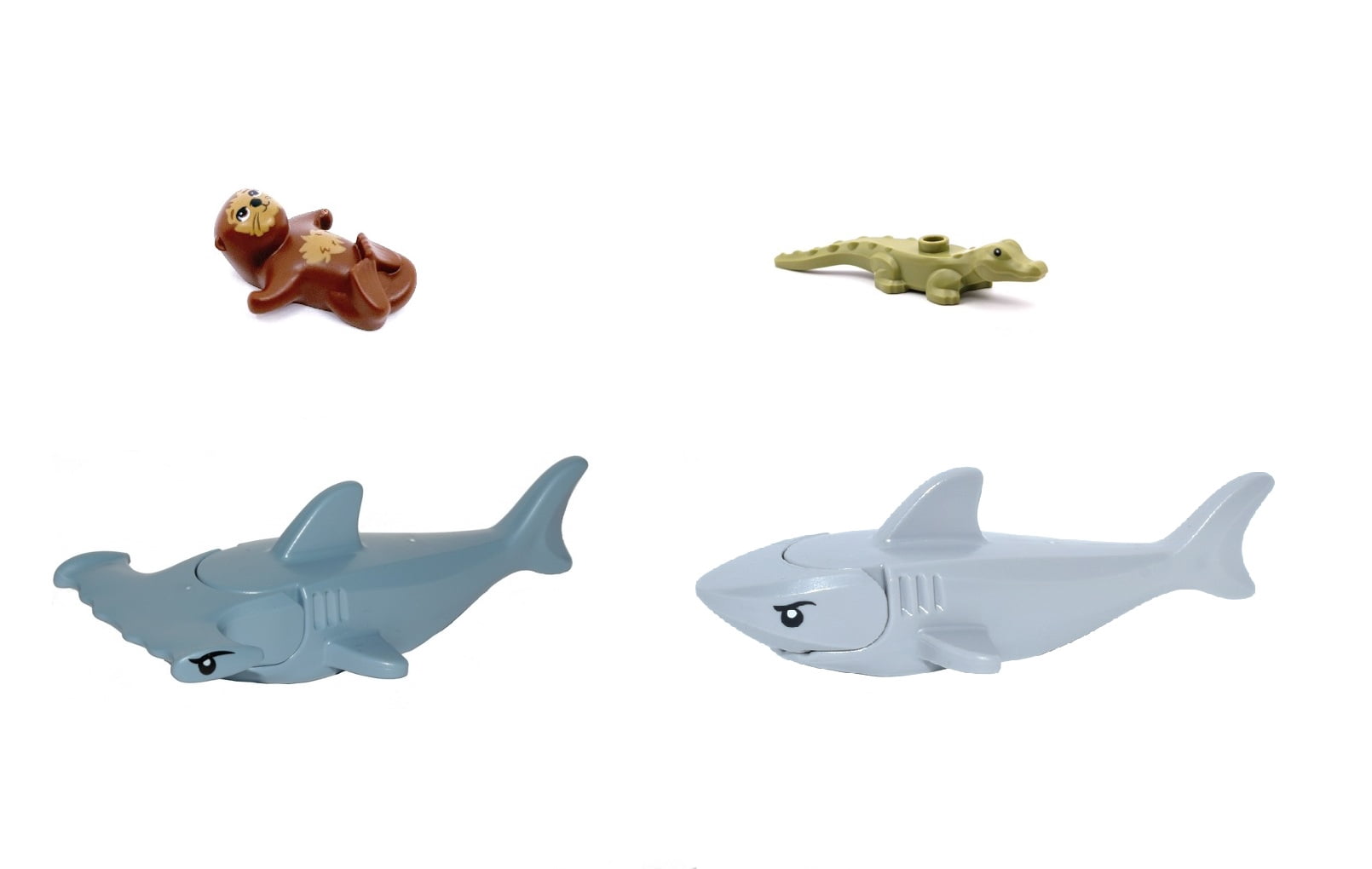 LEGO Animals Sea Creatures Great White Shark Hammerhead Shark Baby ...