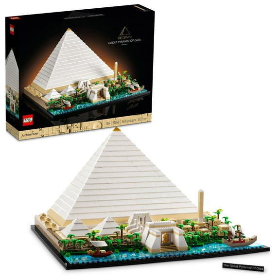 LEGO Architecture Great Pyramid of Giza Set 21058, Home Dcor Model Building Kit, Creative Gift Idea