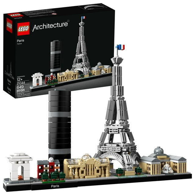 LEGO Architecture Paris Skyline, Collectible Model Building Kit with Eiffel Tower and The Louvre, Skyline Collection, Office Home Décor, Unique Gift to Unleash any Adult's Creativity, 21044