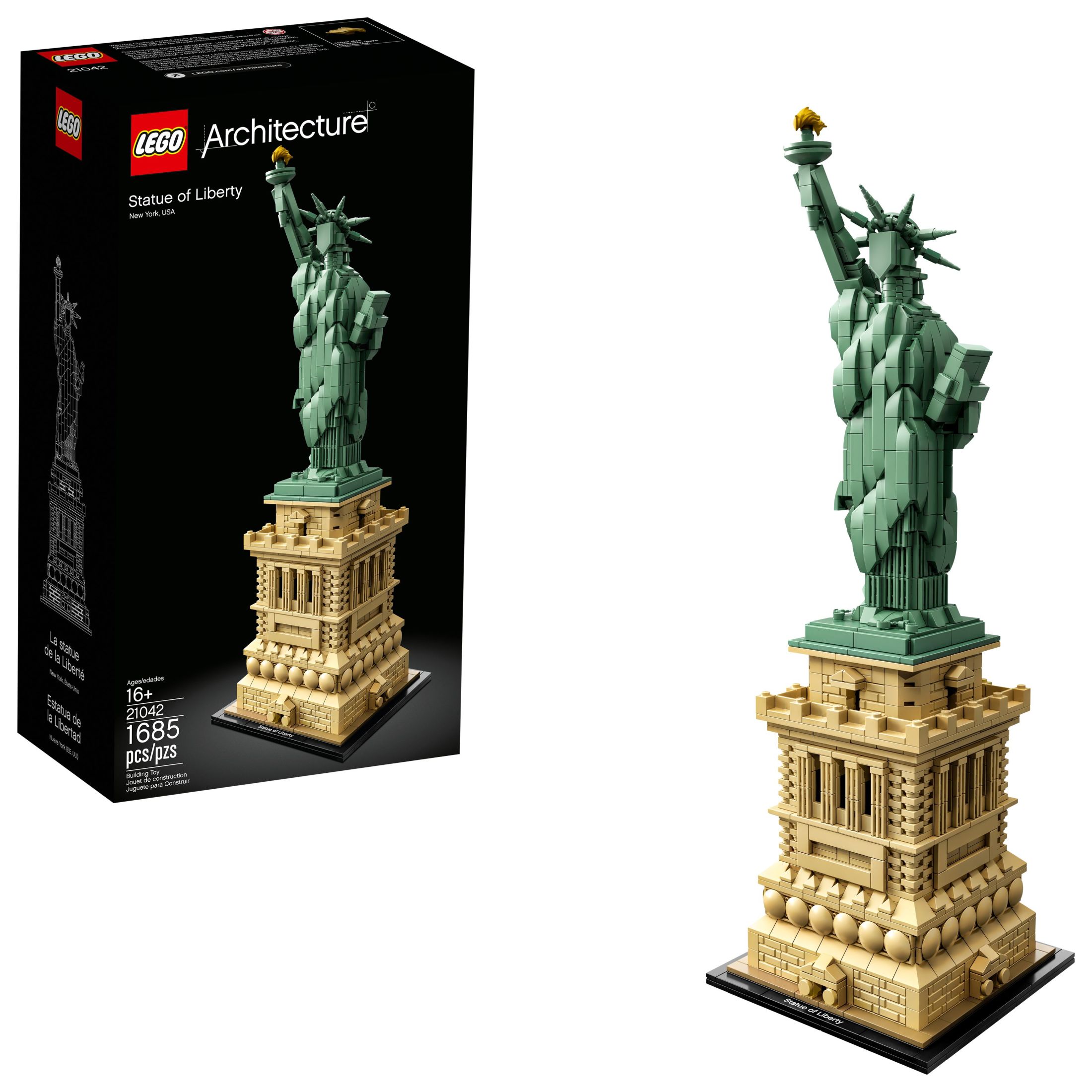 LEGO Architecture Statue of Liberty 21042 Model Building Set - Collectible New York City Souvenir, Creative Home Décor or Office Centerpiece, Great Gift Idea for Adults and Teens - image 1 of 7