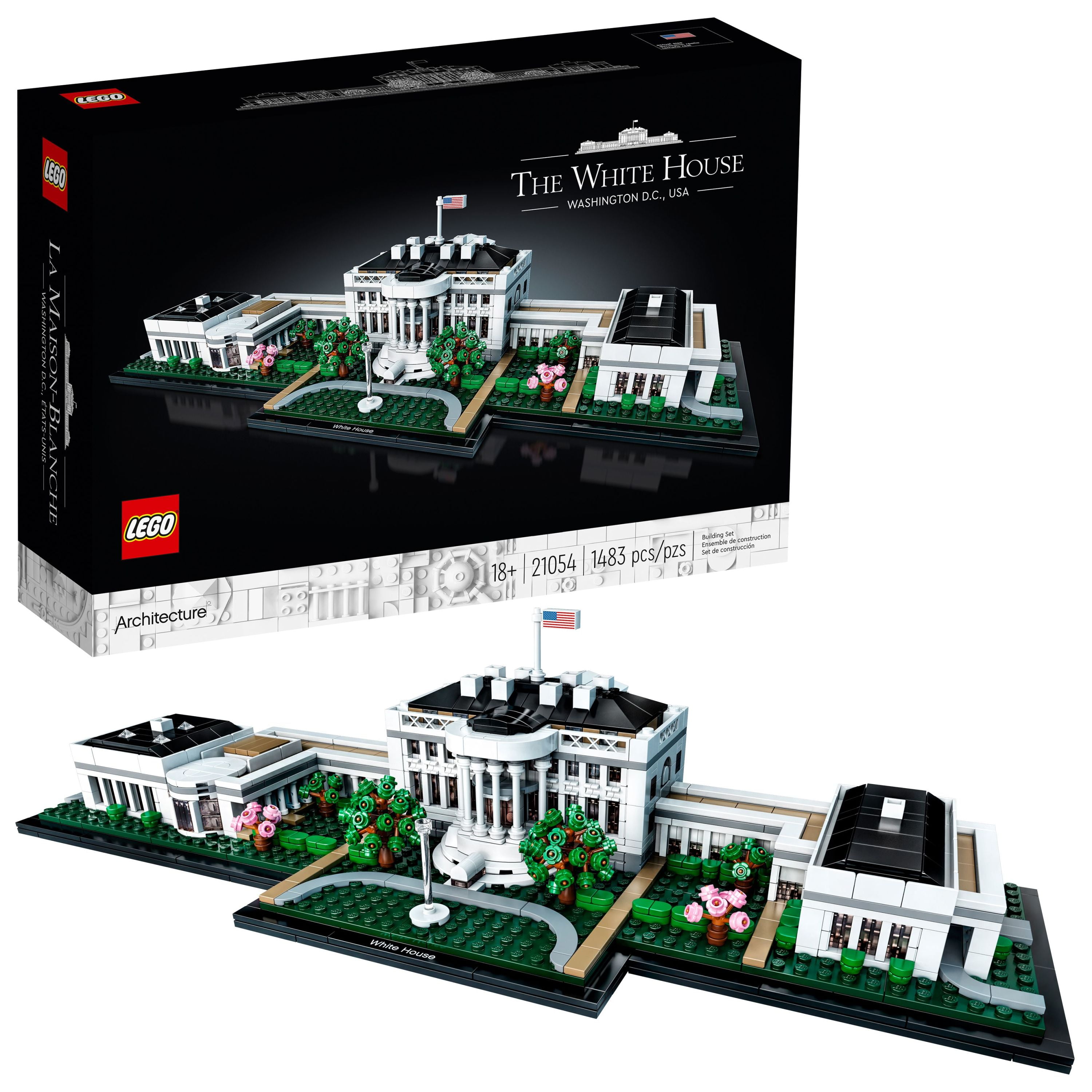 tendens FALSK bent LEGO Architecture The White House 21054 Display Model Building Kit,  Landmark Collection for Adults, Collectible Home Décor Gift Idea -  Walmart.com