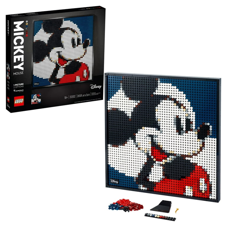 LEGO Art Disney's Mickey Mouse 31202 Wall Decor Set for Adults Who Love  Crafts (2,658 Pieces) 