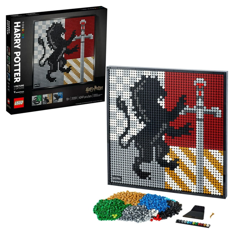 LEGO Art Harry Potter Hogwarts Crests 31201 Perfect for Adults Who Love  Collectibles (4,249 Pieces)