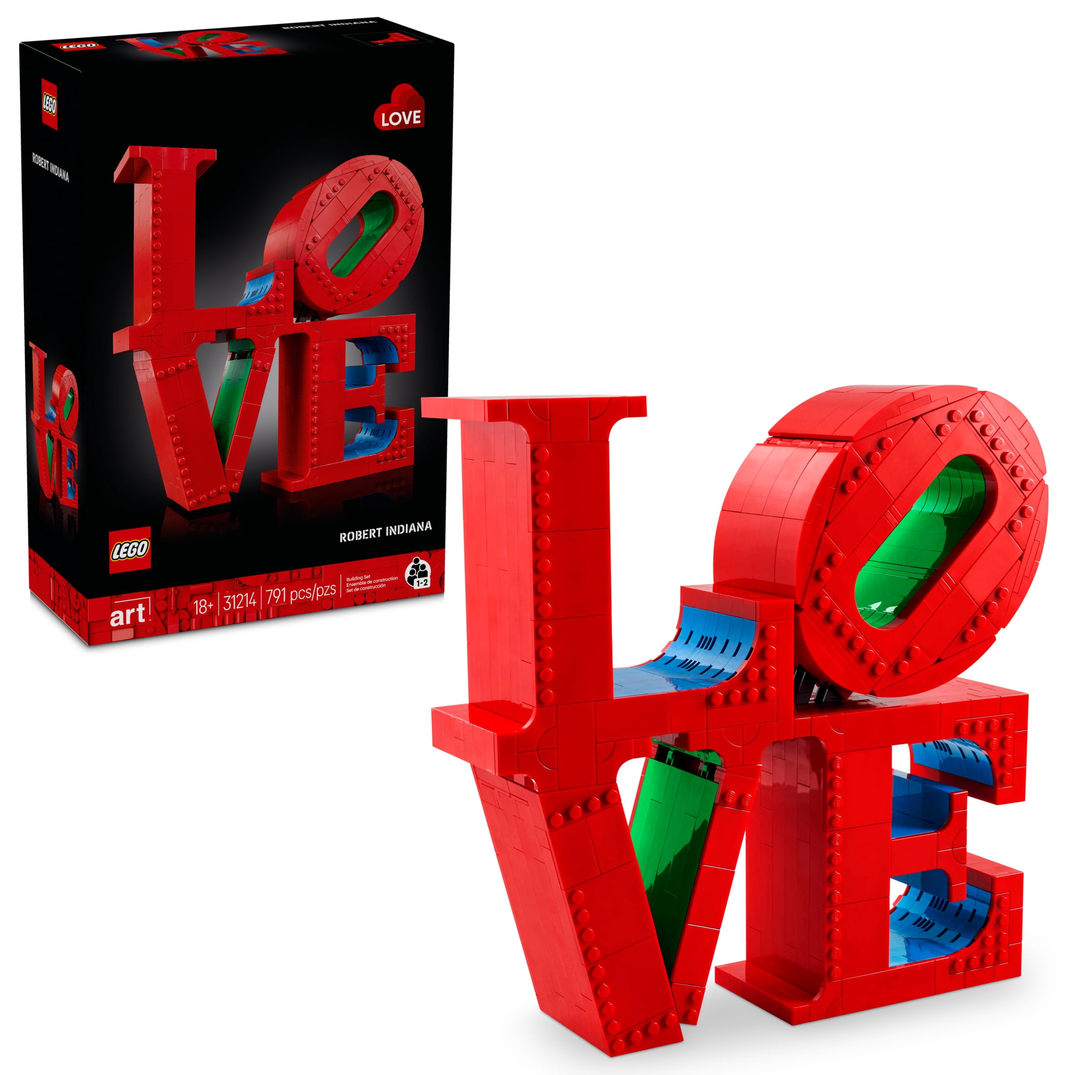 LEGO Art Love Collectible Building Set - DIY Kit for Adults, Ages 18+ - Gifts for Birthdays - Home Decor to Display on Table - 31214