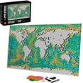 thumbnail image 1 of LEGO Art World Map 31203 Building Set - Collectibe Wall Art for Adults, Featuring Accompanying Soundtrack, Great Home Office Decor for Passionate Travelers, DIY Creators, and Map Enthusiasts, 1 of 7