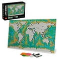 thumbnail image 1 of LEGO Art World Map 31203 Building Set - Collectibe Wall Art for Adults, Featuring Accompanying Soundtrack, Great Home Office Decor for Passionate Travelers, DIY Creators, and Map Enthusiasts, 1 of 8