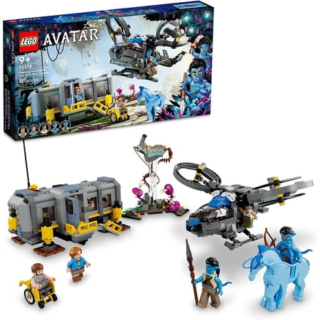 LEGO Avatar Floating Mountains Site 26 & RDA Samson 75573 Building Set - Helicopter Toy Featuring 5 Minifigures and Direhorse Animal Figure, Movie Inspired Set, Gift Idea for Kids Ages 9+