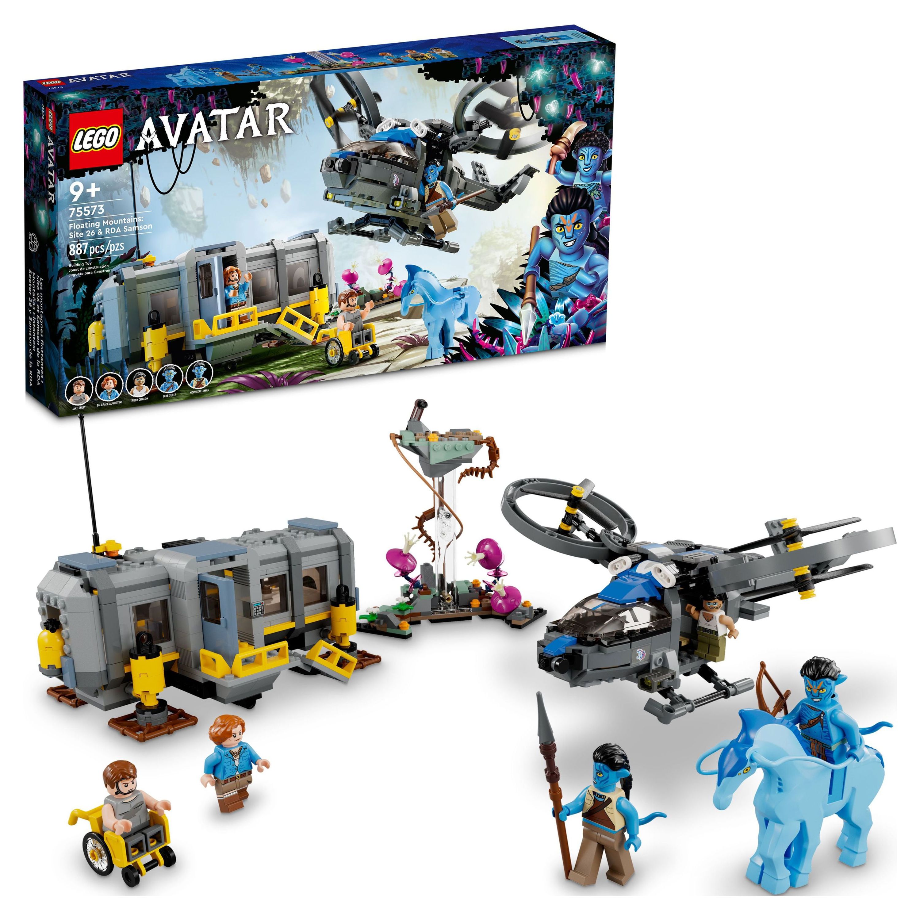 LEGO Avatar Floating Mountains Site 26 & RDA Samson 75573 Building Set - Helicopter Toy Featuring 5 Minifigures and Direhorse Animal Figure, Movie Inspired Set, Gift Idea for Kids Ages 9+ - image 1 of 7