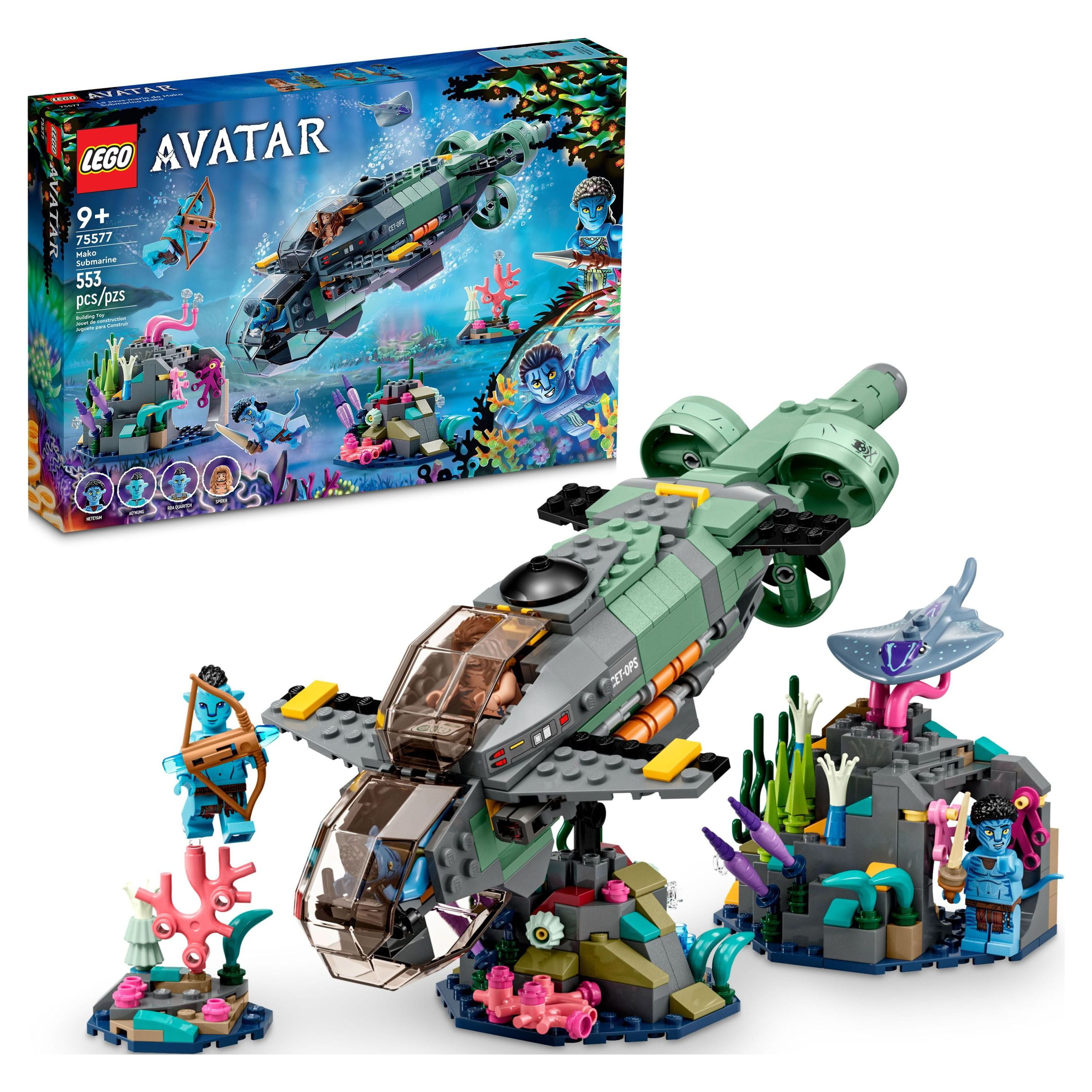 LEGO Avatar Mako Submarine 75577, Underwater Toy with Alien