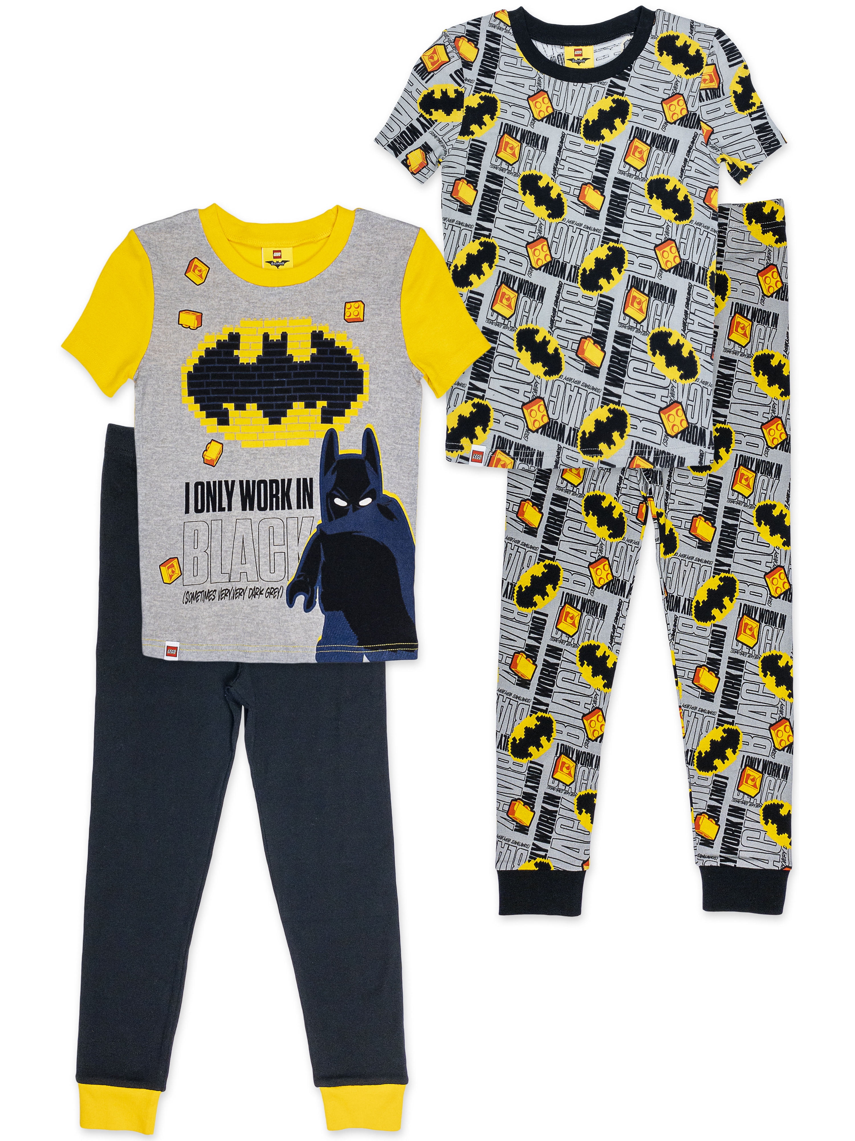 LEGO Batman Short Sleeve Crew Neck Solid Printed Pajamas (Big Boys or ...