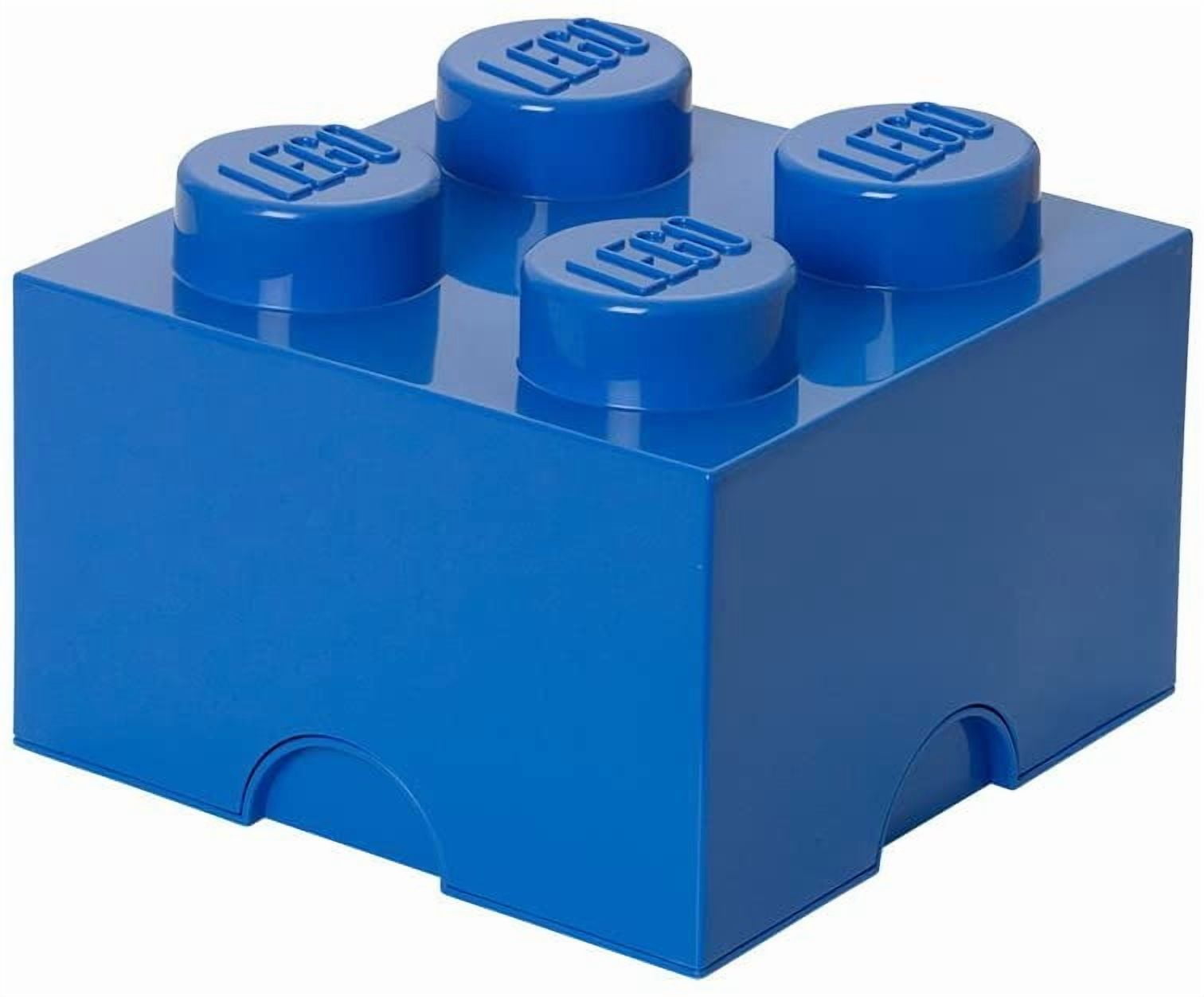 LEGO Blue Storage Box Brick 4 Bright, 250 250 180mm