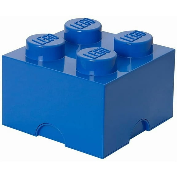 LEGO Blue Storage Box Brick 4 Bright, 250 250 180mm
