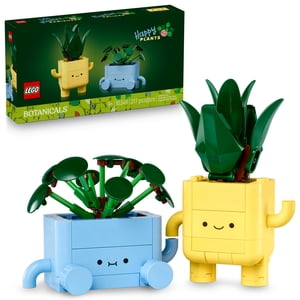 LEGO Botanicals Plantas Felices Juguete de Construcción para Niños, Niñas y Niños 9+ - Decoración para Sala de Juegos para Escritorio o Estante - Idea de Regalo de Cumpleaños para Jóvenes Jardineros - Planta Artificial de Interior para Jugar y Exhibir - 10349