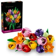 LEGO Botanicals Tulip Bouquet Building Set for Adults - Artificial Flowers for Home, Bedroom, Book Shelf Decor - Women & Men, Ages 18+ Gift for Birthdays - 11501