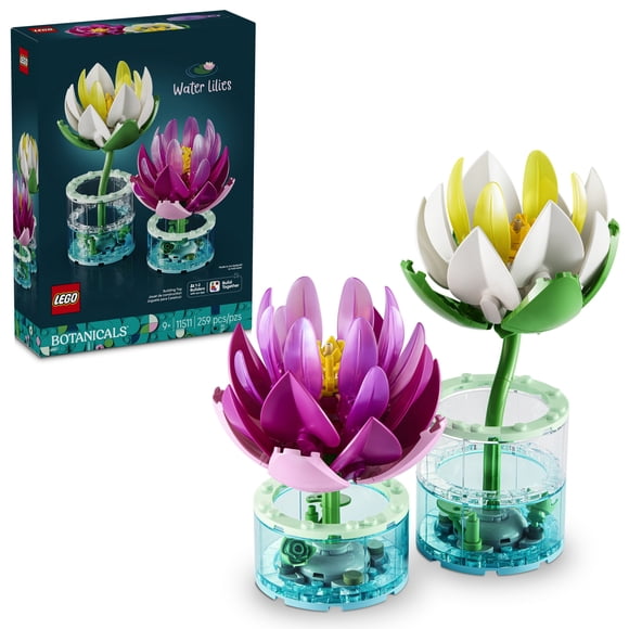 LEGO Botanicals Water Lilies - Building Toy for Girls & Boys, Ages 9+ - Artificial Flower Decor for Kids Bedrooms or a Bookshelf - Birthday or Housewarming Gift - 11511