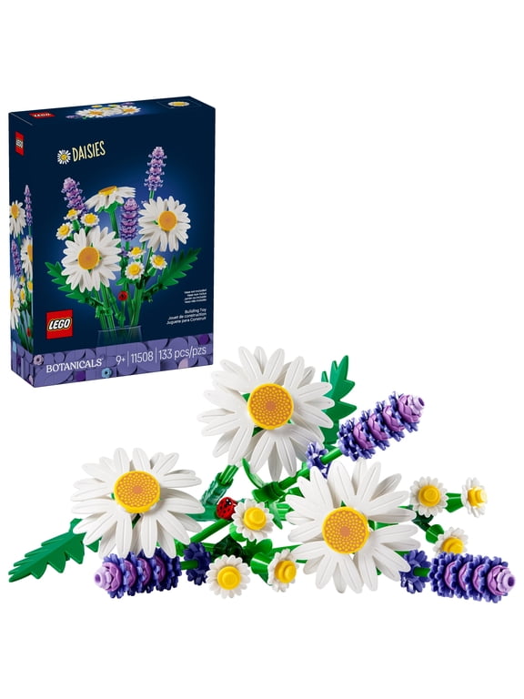 LEGO Botanicals Daisies Building Toy - Birthday Gift for Kids & Adults, Ages 9+ - Kids Room Decor for Shelf or Desk, Girls & Boys - 11508