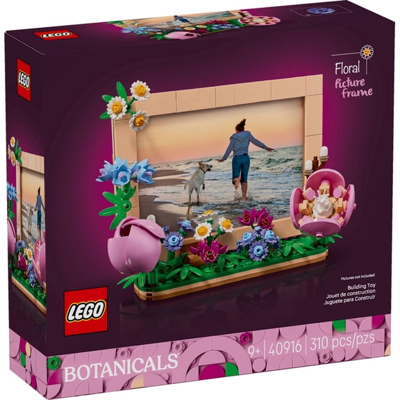 LEGO Botanicals Floral Picture Frame 310-Piece Flower Building Set with Daisy, Rose & Camellia, Decorative Photo Frame Display Gift for Kids Girls & Boys 40916