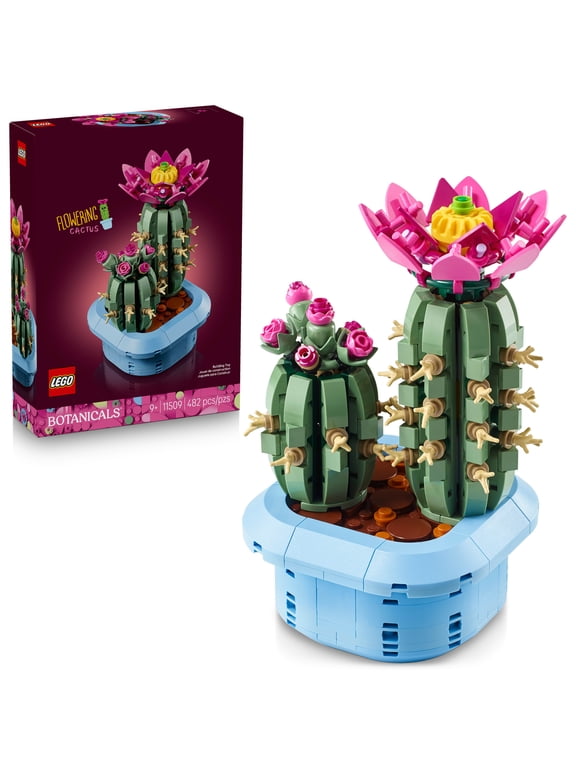 LEGO Botanicals Flowering Cactus Building Toy - Crafting Kit for Girls & Boys, Ages 9+ - Gift for Kids & Adults - Home Decor for Bedroom or Book Shelf - 11509