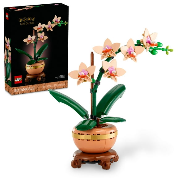 Open Box LEGO Botanicals Mini Orchid Building Set - Artificial, Fake Orchid for Home Decor, Adults Ages 18+ - Indoor Plant Decorations for Table, Desk, Office - Gift for Graduation - 10343