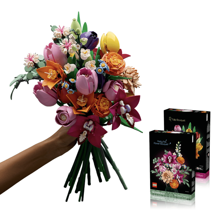 LEGO Botanicals Pretty Pink Flowers & Tulips Bundle - Building