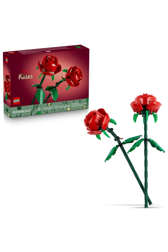 Roses - Building Toy for Kids, Girls & Boys, Ages 8+ - Artificial, Fake Roses for Home Decor & Display - Creative Birthday Gift for Plant & Flower Lovers - 40460