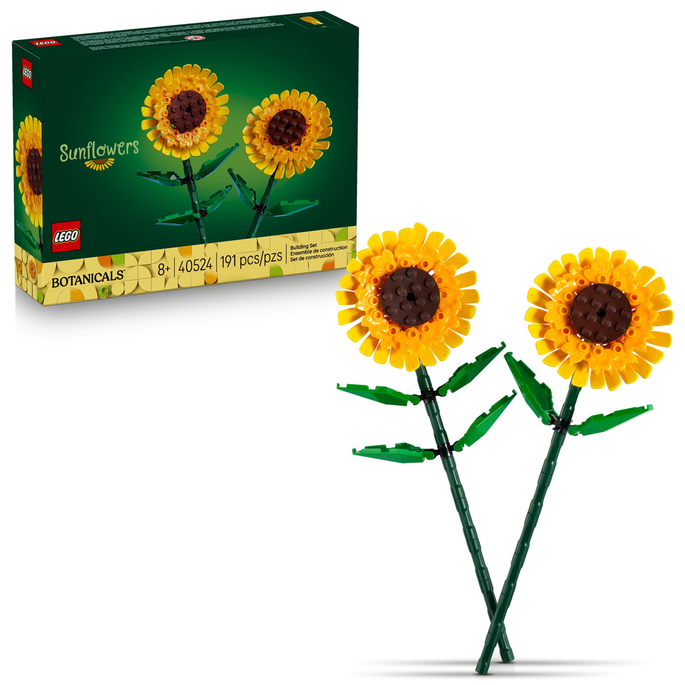 LEGO Sunflowers - Building Toy for Girls & Boys, Ages 8+ - Creative Gift for Kids - Artificial Flowers for Home Decor & Display - 40524