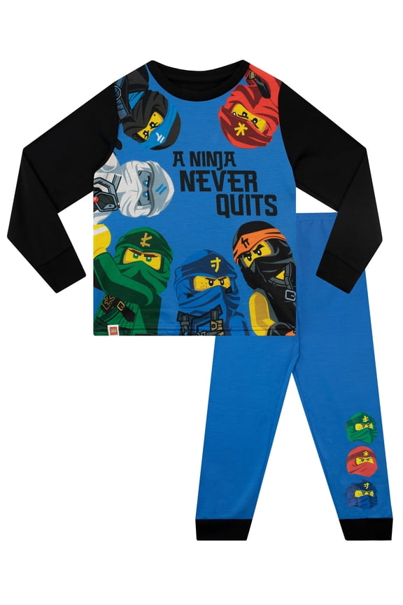 Boys Ninjago Pajamas Black Sizes 5-14