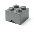 thumbnail image 1 of LEGO Brick Drawer with 4 Knobs - Dark Grey, 1 of 3